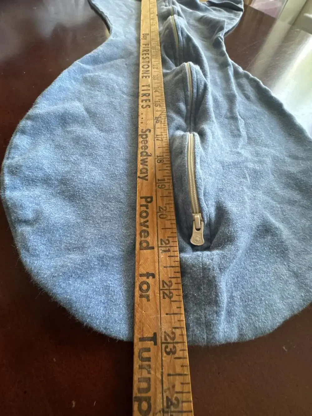 SwaddleDesigns Transitional Swaddle Sack Wearable Blanket Medium Heathered Denim